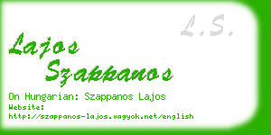 lajos szappanos business card